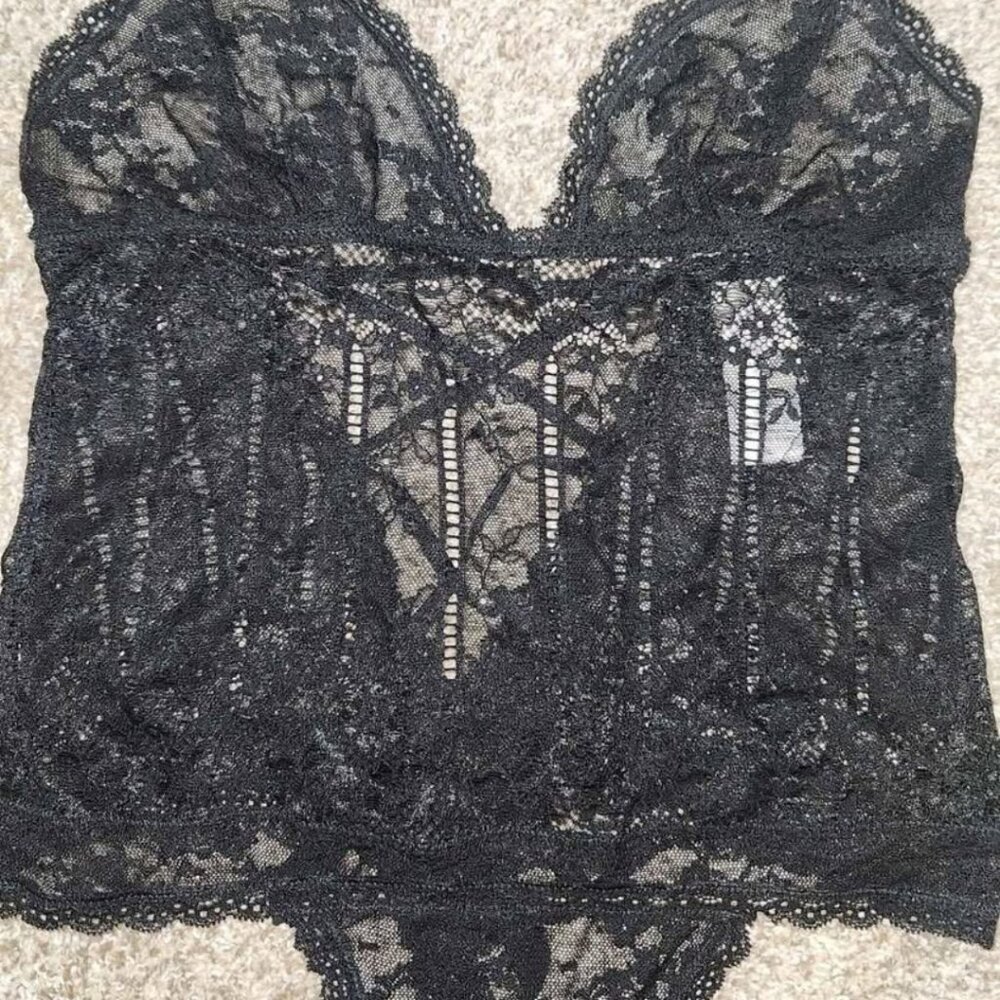 Black all lace bodysuit